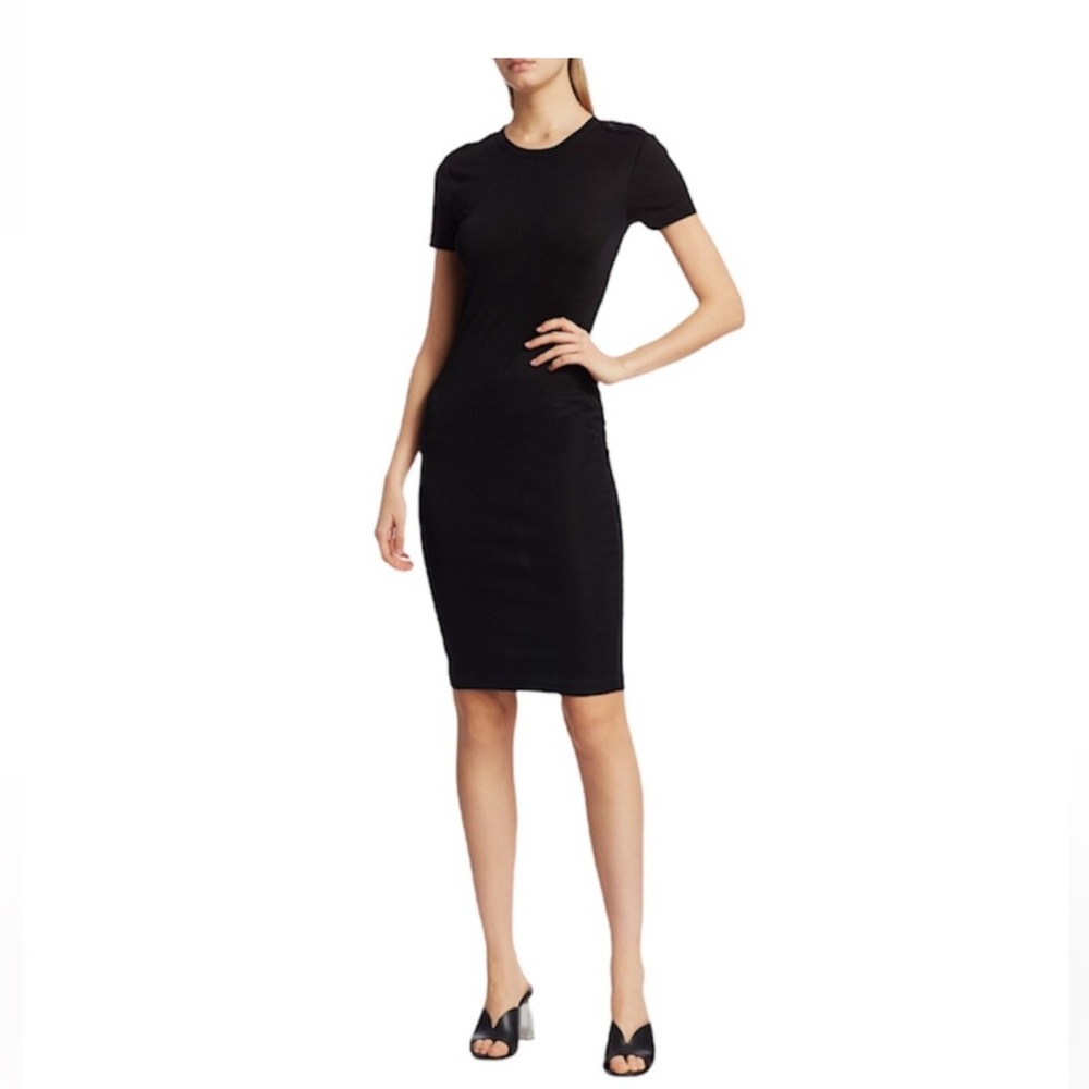 Helmet Lang black silk dress. XS